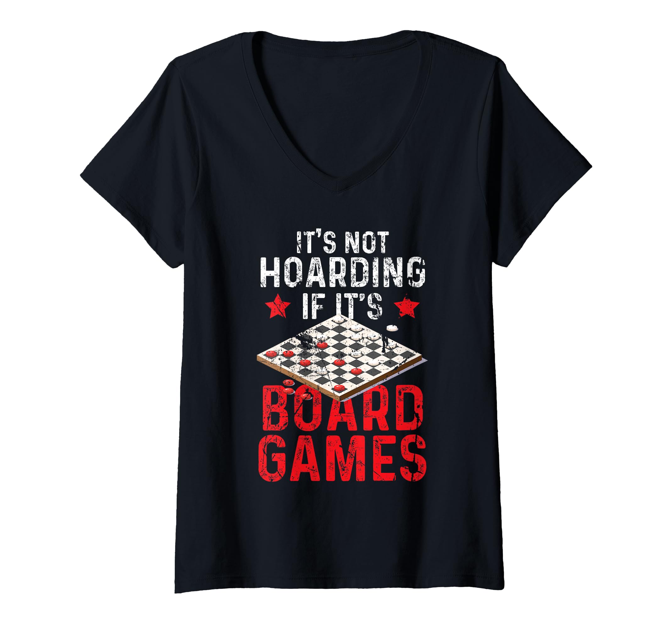 Women's It’s Not Hoarding If It’s Board Games V-Neck T-Shirt