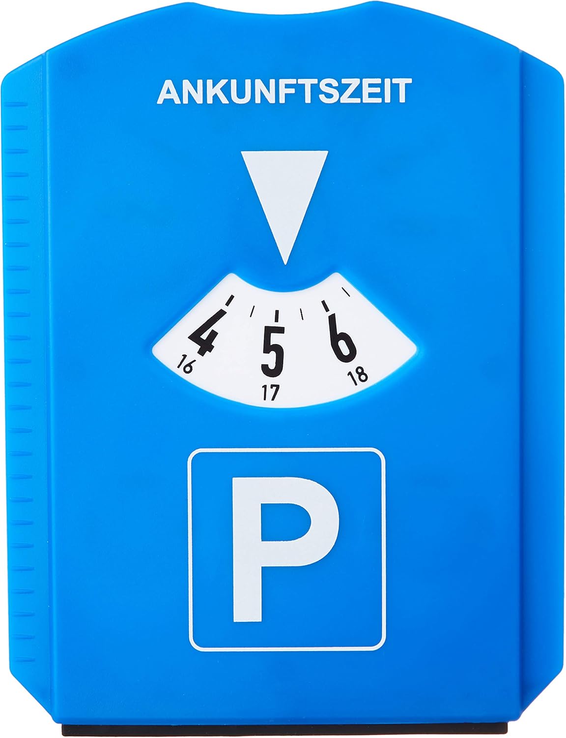 Relaxdays Pack of 10 Parking Discs with Ice Scraper, 3 Shopping Cart Chips, Rubber Lip, Car Timer, Robust, Plastic, Blue