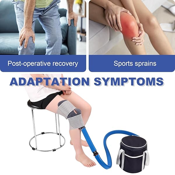 MEDICAL COLD THERAPY SYSTEM ICE MACHINE FOR KNEE PAIN RELIEF CRYOTHERAPY FREEZE KIT WITH UNIVERSAL PAD FOR SHOULDER ANKLE BACK HIP LEG ARTHRITIS SWELLING INJURY RECOVERY (DARK BLUE)