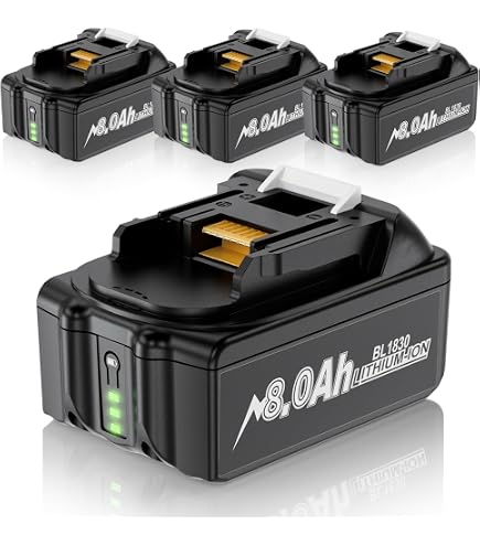 Amazon.com: Uionvot 4-Pack 8.0Ah for Makita 18V Battery Compatible