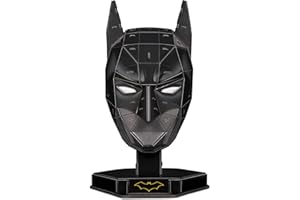 4D Build, DC Batman 3D Puzzle Model Kit with Stand 90 Pcs, Batman Toys Desk Decor, Building Toys, 3D Puzzles for Adults & Teens Ages 12+