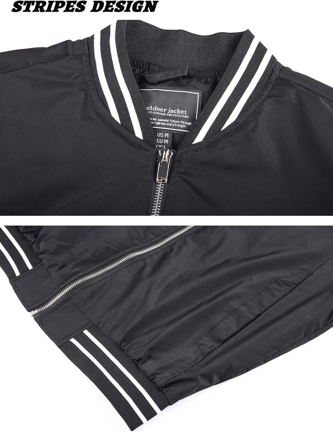 TACVASEN Men's Bomber Jackets Lightweight Windbreaker Spring Fall Full Zip Active Coat Outwear: Clothing