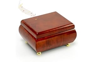 MUSICBOXATTIC Simple Yet Beautiful and Classy Wooden Music Jewelry Box - Many Songs to Choose - Star Spangled Banner