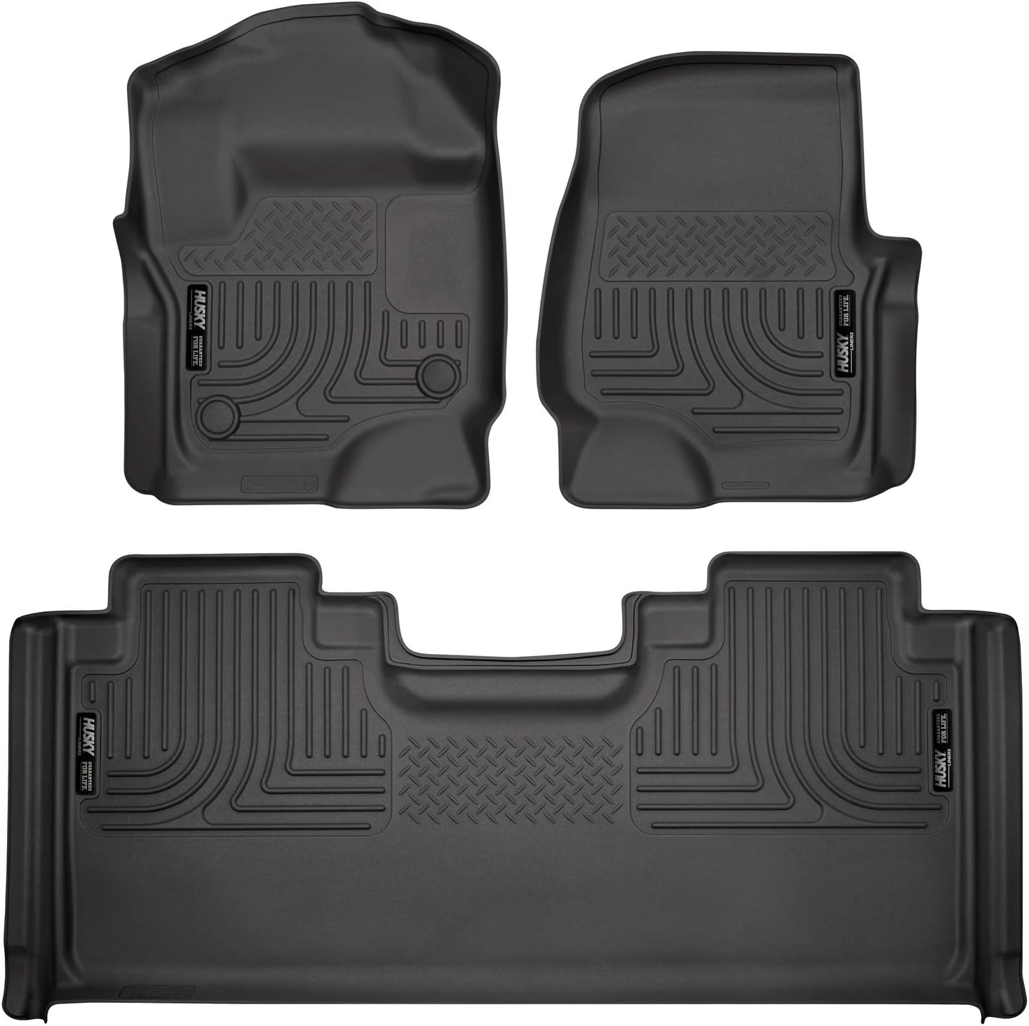 Husky Liners Fits 2017-20 Ford F-250/F-350 SuperCab Weatherbeater Front & 2nd Seat Floor Mats