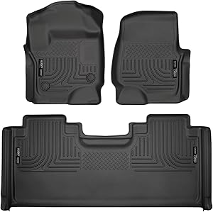 Husky Liners Fits 2017-20 Ford F-250/F-350 SuperCab Weatherbeater Front & 2nd Seat Floor Mats