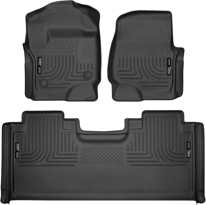 Husky Liners Fits 2017-20 Ford F-250/F-350 SuperCab Weatherbeater Front & 2nd Seat Floor Mats