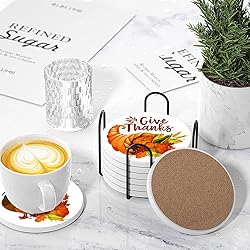 Thanksgiving Day Drink Absorbent Coasters with