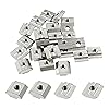 thumbnail image 2 of 100-Pack M3 T-Slot Nuts For 3030 Aluminum Profiles | Nickel Plated Hammer Head Fasteners 2 of 4