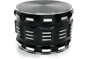 GRINDER GARAGE 3 Inch herb grinder / 3 layer spice grinder - portable size allows for you to easily grind your herbs at home or on the go. Black Grinder is Aluminum Allow (Black, 3 Inches)