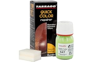 Tarrago Quick Color Dye Leather and Canvas Repair - 25 ml Leather Shoe Dye for Dyeing of Leather Footwear, Bags, Shoes, Jackets, Purses & More - Willow Green #647