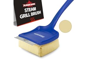 XUDAKAIXIN 19" Large Bristle-Free Steam Cleaning Grill Brush,Replaceable BBQ Cleaning Head,Safe Grill Accessories for Cast Iron/Porcelain/Weber Gas/Charcoal Grill,Grill Cleaner for Outdoor Grill