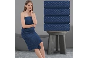 KEBURY 4 Pack Bath Towel Oversized Bath Sheet 35"x70" Bathroom Towel Extra Large Bath Towel Set Soft Highly Absorbent & Quick Dry Premium Bath Towel for Bathroom 700GSM Shower Towel Spa Gym Hotel,Navy Blue