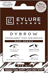 Eylure DYBROW Eyebrow Dye Kit Dark Brown - Permanent Color Up to 6 Weeks