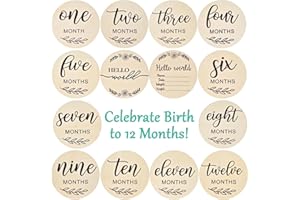 Baby Monthly Milestone Cards,7 Pack Double Side Announcement Sign, The Perfect Newborn Photography Props to Document Your Bab