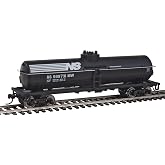 Walthers Trainline Tank Car-Ready to Run-Norfolk Southern (Black, White) 931-1447 HO Scale Model Railroad - Freight Model