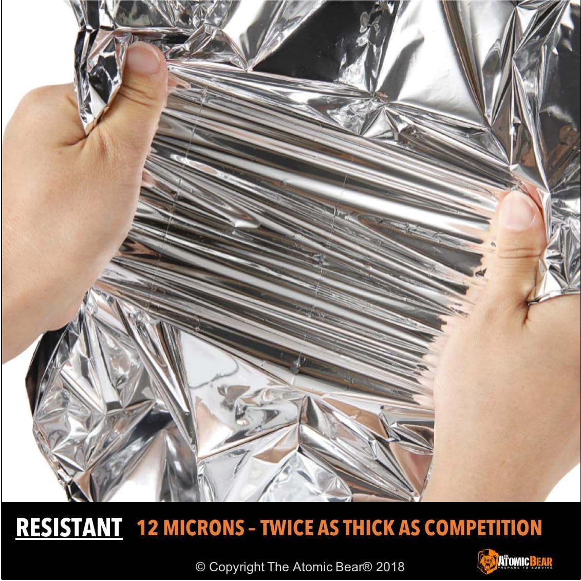Emergency Blanket or Space Blankets - Ideal as a Survival Thermal Protection - Very Light Double Sided Sheet of Mylar Foil - Best for Bug Out Bag (BOB), EDC, First Aid Kit, Hiking, Camping, Hunting, F: Sports & Outdoors
