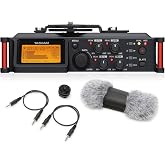 TASCAM DR-70D 4-Channel Portable Recorder + Accessory Kit Bundle