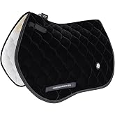 Harrison Howard Close Contact Horse Saddle Pad for Jumping, w/Velvet Hue | Horse Saddle Pad, Soft Cushioning for Horse&rsquo;s Back, Non-Slip English Saddle Pad, for Training, Jumping