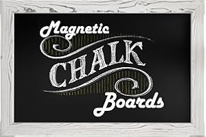 Loddie Doddie Magnetic Boards for Walls - 20" x 30" Rustic White Wood Frame - Erasable Surface & Holds Magnets - Note & Photo Display - Easy Hang with Included Hardware