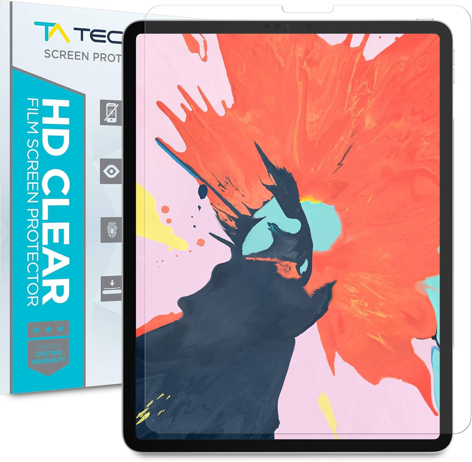 Amazon Com Tech Armor Hd Clear Plastic Film Screen Protector Not Glass Designed For Apple Ipad Pro 12 9 Inch 21 And 18 2 Pack