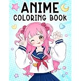 Anime: Coloring Book for Teens, Kids, and Manga Lovers with Cute Kawaii Girls in Fashion Styles