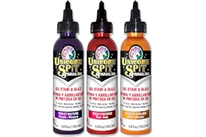 Unicorn SPiT Sparkling - Gel Stain & Glaze - 4oz Sunset Sparkle Collection - Violet Vulture, Dolly Firebird, Golden Gosling