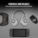 Corsair HS55 Stereo Gaming Headset White Leatherette Memory Foam Ear Pads view 6