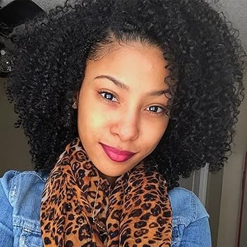 Amazon Com Zigzag Hair Afro Kinky Curly Clip In Human Hair