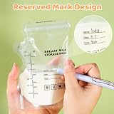 Lanjue 100 Pcs Breast Milk Storage Bags 250ml No-Leak with Pour Spout view 4