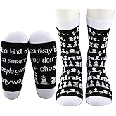 MBMSO Funny Chess Gift 2 Pairs It's Okay If You Don't Like Chess Socks for Chess Game Lover Gift Chess Master Gift for Player