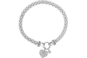 Nine West Women's Boxed Bracelet Pave Heart Stretch