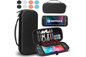Old Canal Carrying Case for Switch 2, Switch 2 Travel Case with 10 Game Card Slots, Protective Hard Shell Carry Storage Cases