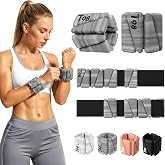 T98 Wrist &amp; Ankle Weights for Women Men, Wearable Wrist Weights Set of 2(1Lbs Each), Adjustable Arm Leg Bracelet Weights for Strength Training, Aerobics, Barre, Suit for Home Outdoor Workout