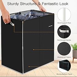 Airensky Double Laundry Hamper Collapsible Laundry