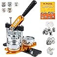 VEVOR Button Maker Machine, 75 mm(3 inch) Badge Punch Press Kit, Children DIY Gifts Pin Maker, Button Making Supplies with 100pcs Button Parts & Circle Cutter & Magic Book