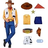 Men Cowboy Cosplay Costume Sheriff Halloween Uniform Fancy Dress Costume