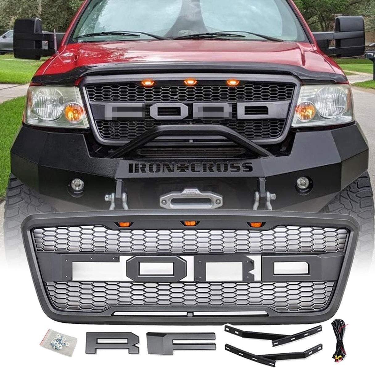 Front Grill for Ford F150 2004 2005 2006 2007 2008 Grey Raptor Style