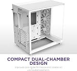 NZXT H6 Flow Compact Dual-Chamber Mid-Tower with Glass Panels White view 3