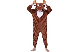 Yemnut Halloween Christmas Unisex Kids Flannel Cosplay Onesie Costume Outfit Suit for Girls and Boys