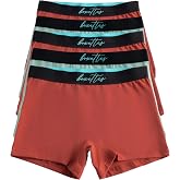 Girls Cotton Boxer Briefs Underwear 5-Pack Tagless Full Coverage | Soft, breathable cotton girls underwear, boxer briefs for everyday comfort, school, sports and sleep