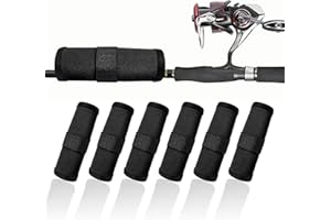 CREZTAIL Fishing Hook Covers, 5.9 Inch Lure Shield, Tackle Wraps for Most Fishing Rods，Roll Up Fishing Lure Wraps to Keep Fishermen Fishing Safe for Fishing Rod (Black)