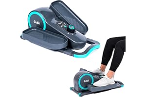 Cubii GO - Under Desk Elliptical Bike Pedal Exerciser, with LCD Fitness Tracker Screen, Adjustable Resistance, Work from Home Fitness, Built-in Wheels and Portable Expanding Handle