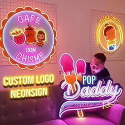 CIONAOR Custom Neon Sign, Personalized UV Printed