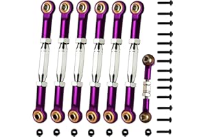 XZSNLYZ Upgrade 80-102mm Steel Turnbuckles/Camber Link for 1/10 Traxxas Slash 2WD, Rustler 2WD, Stampede/VXL, Nitro Rustler/Slash,Bandit/VXL,RC Car Parts. Purple