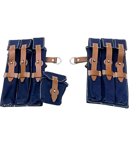 Amazon.com : WWII-GERMAN-MP38-MP40-MAGAZINE-POUCH-SET WITH MP40