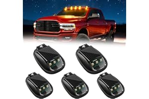 Keiurot Solar Cab Lights for Truck, Upgrade Constant-ON Mode & Vibration Sensor Wireless No Drill Solar Powered Cab Roof Ligh