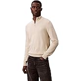 Calvin Klein Mens Wool Blend Quarter Zip Sweater