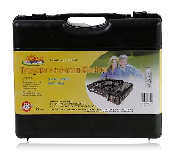 StyleKiste Gaskocher Campingkocher 1-flammig max. Leistung 2,5 KW für Angeln und Camping