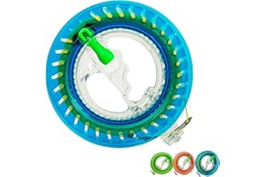 Christen Sunny Kite String Reel, Kite String Spool for Kids & Adults,Grip Wheel with Flying Line String Flying Tools with Lock (6in+492 Ft)