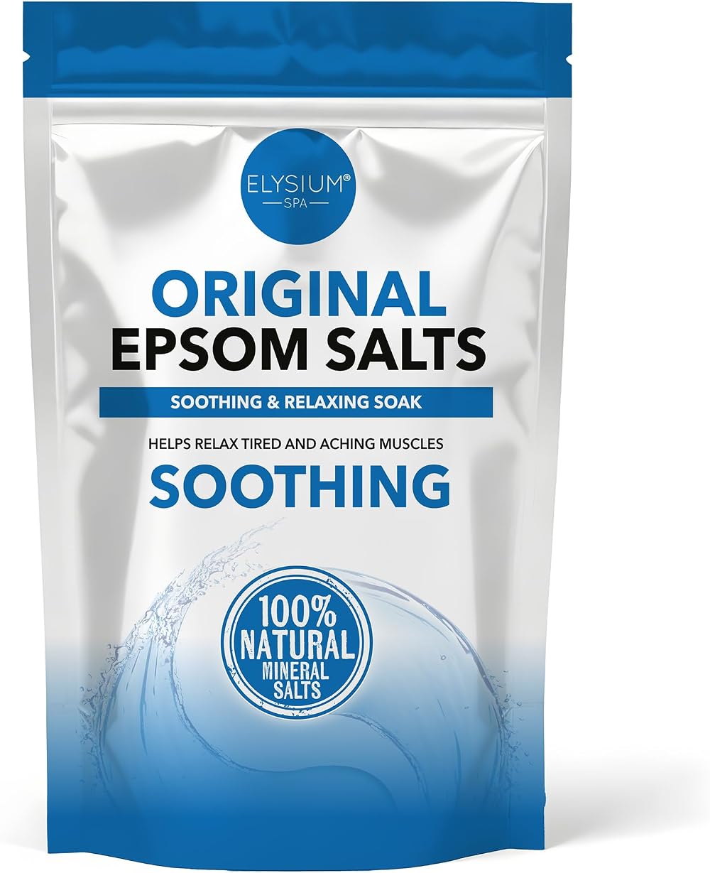 ELYSIUM SPA Natural Epsom Salts 1Kg Magnesium Sulphate Bath Salt